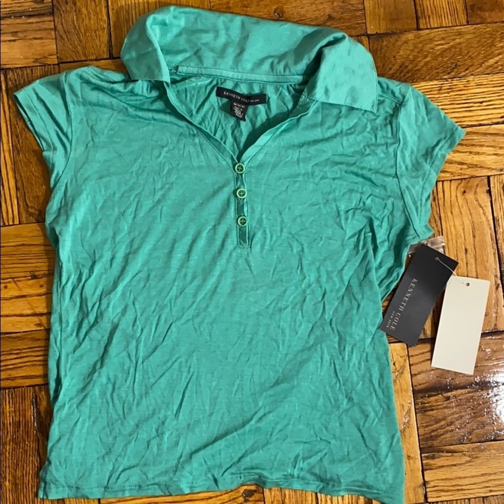 NWT Kenneth Cole mint polo shirt